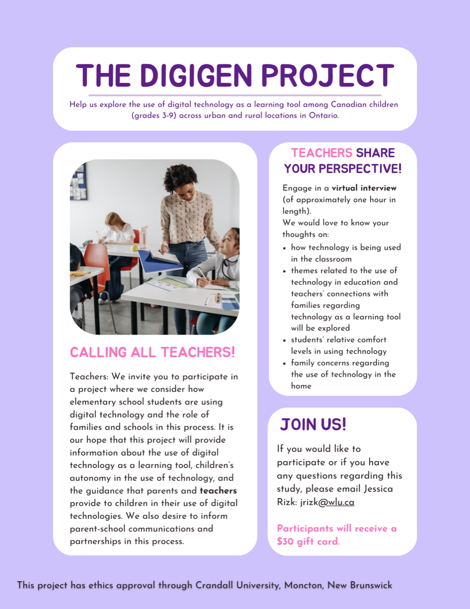 The Digigen Project Poster - Teachers